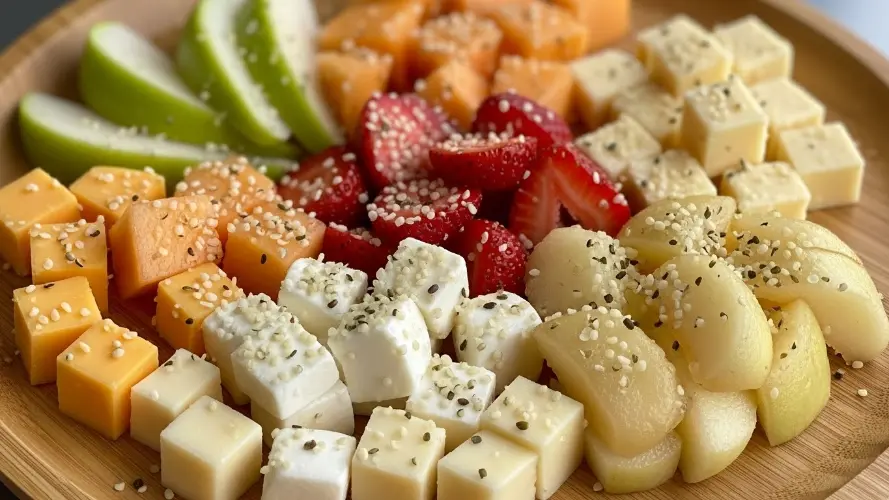 Cheese Cubes with Fruit, Easy 5-Minute Finger Food | Brocco Baby